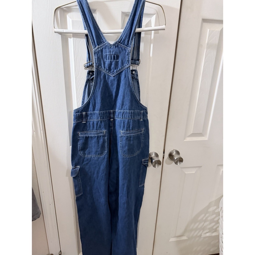 Vintage Baggy Cargo Carpenter Women's y2k Medium SLA Denim Jean Overalls - Picture 3 of 5